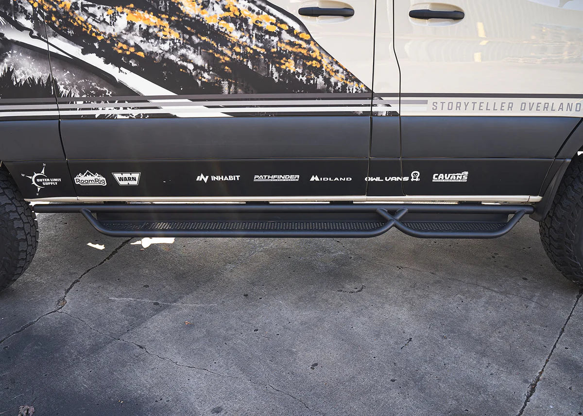 ROAMBUILT Tubular Side Step for 2007-2023 Mercedes Sprinter Van - Passenger Side Running Board - Easy Installation & Durable Design - Perfect for Camping, RV & Van Life Adventures