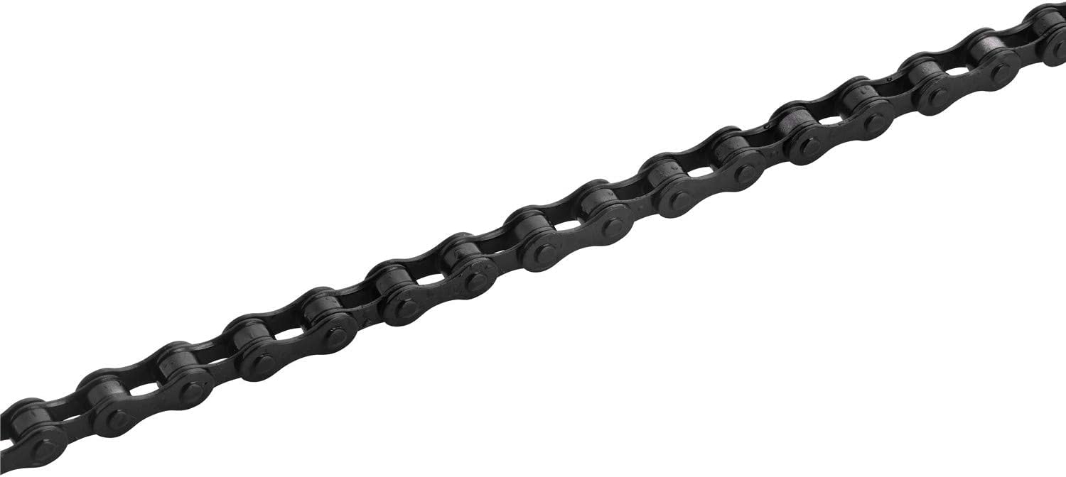 Single-Speed Bike Chain 1/2 x 1/8 Inch - 122 Links (122L) Black Replacement Chain for Fixie & BMX Bikes - Perfect for Urban Commuting & Track Cycling