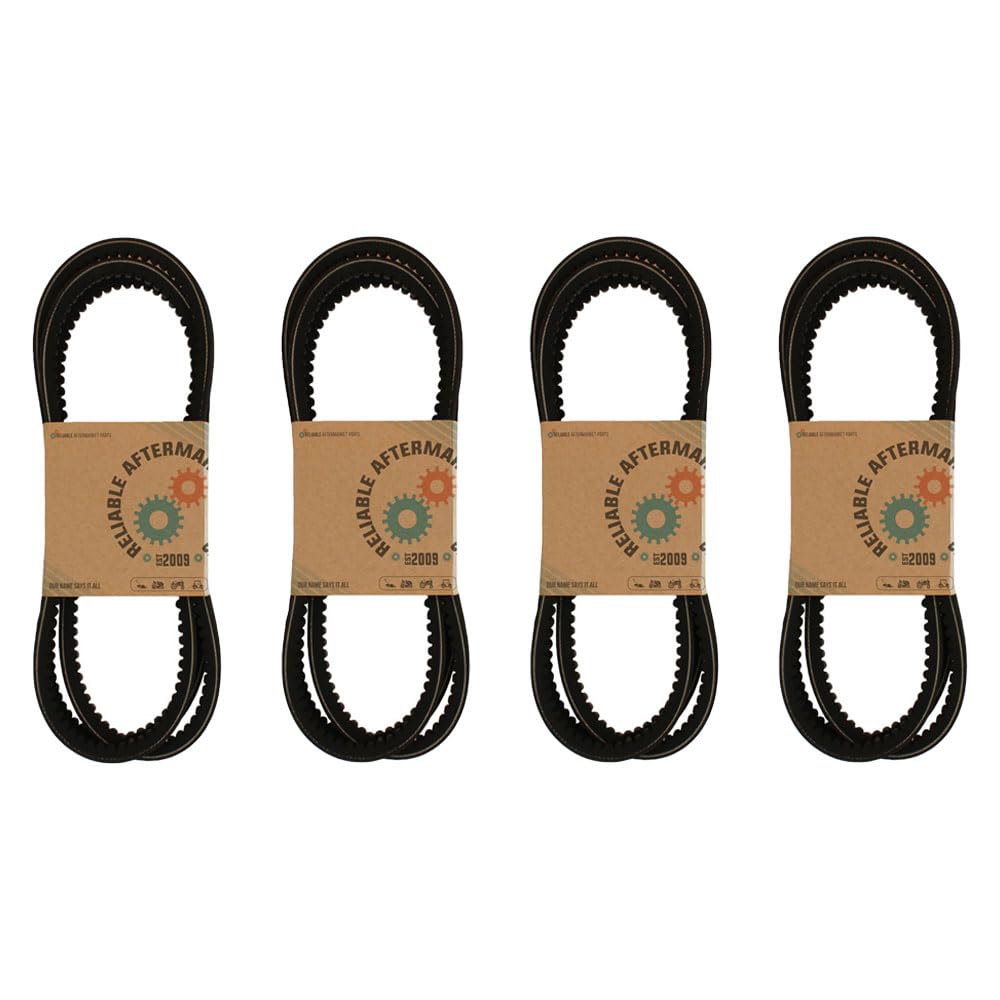 RAParts AE55671 New Disc Mower Drive Belt Set of 4 - Compatible with John Deere 265 275 Mowers - Replacement Belts for Smooth Cutting Performance in Hay Fields & Pastures
