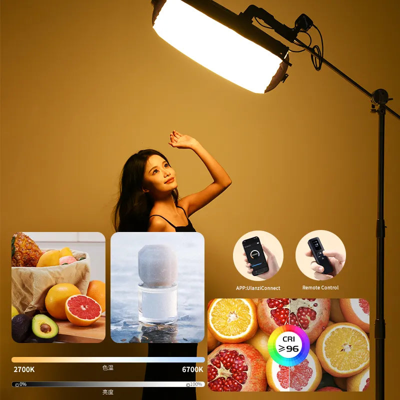 Ulanzi AL60 Inflatable LED Air Tube Light L096 - Portable RGB Light Stick for Photography, Videography, Party Decor & Outdoor Events