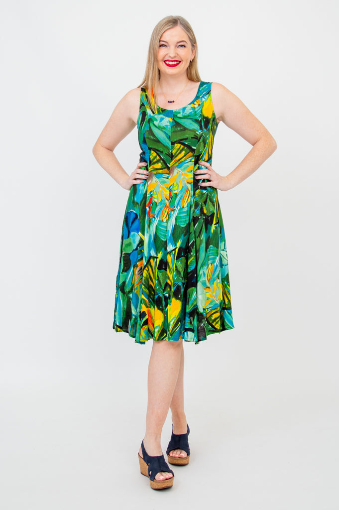 Eco-Friendly Avery Dress by Greenroom | Soft Linen Bamboo Blend | Perfect for Summer Outings & Beach Vacations