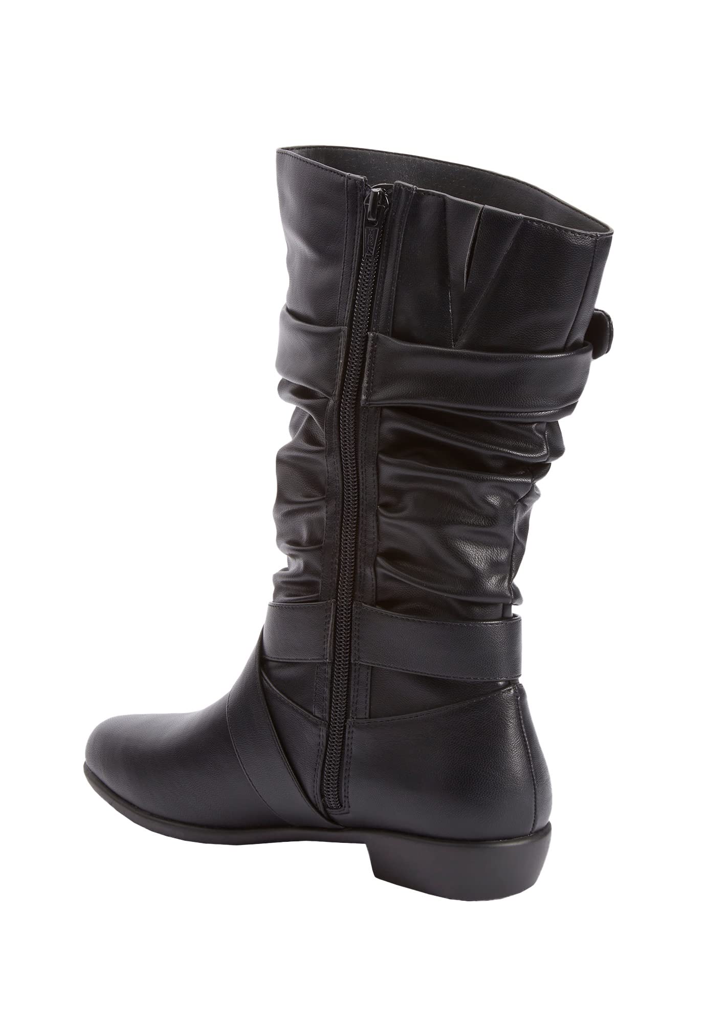 Comfortview Women's Wide Width Heather Wide Calf Boots - Stylish & Comfortable Winter Boots for Wide Calves | Perfect for Cold Weather, Office Wear & Casual Outfits