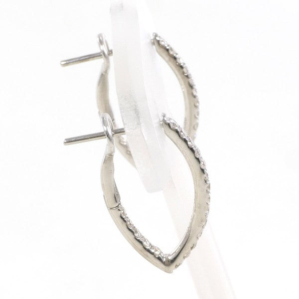 18K White Gold Diamond Stud Earrings 0.36ct - Elegant Dangle Earrings for Women, Perfect for Weddings, Parties & Special Occasions