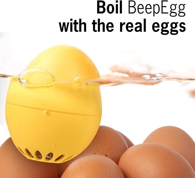 Christmas BeepEgg - Digital Egg Timer for Perfect Boiled Eggs (Soft/Medium/Hard) - Food Safe Musical Egg Cooker with Floating Alarm - Kitchen Gadget for Breakfast Meal Prep & Cooking Gifts - Ideal for Home Chefs, Camping & Holiday Cooking