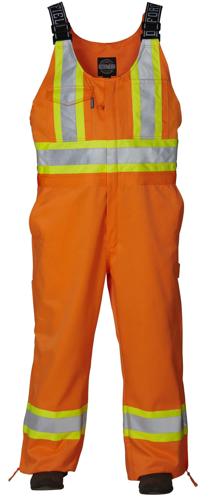Forcefield Hi-Vis Unlined Safety Overalls - Orange Reflective Workwear for Construction & Road Safety (OR141) - Ideal for Night Work, Roadside Repairs & Hazardous Environments