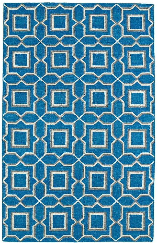Luxury Kaleen Glam Area Rug - Teal Blue 8' x 10' Plush Soft Living Room Rug for Bedroom, Dining Room & Home Decor