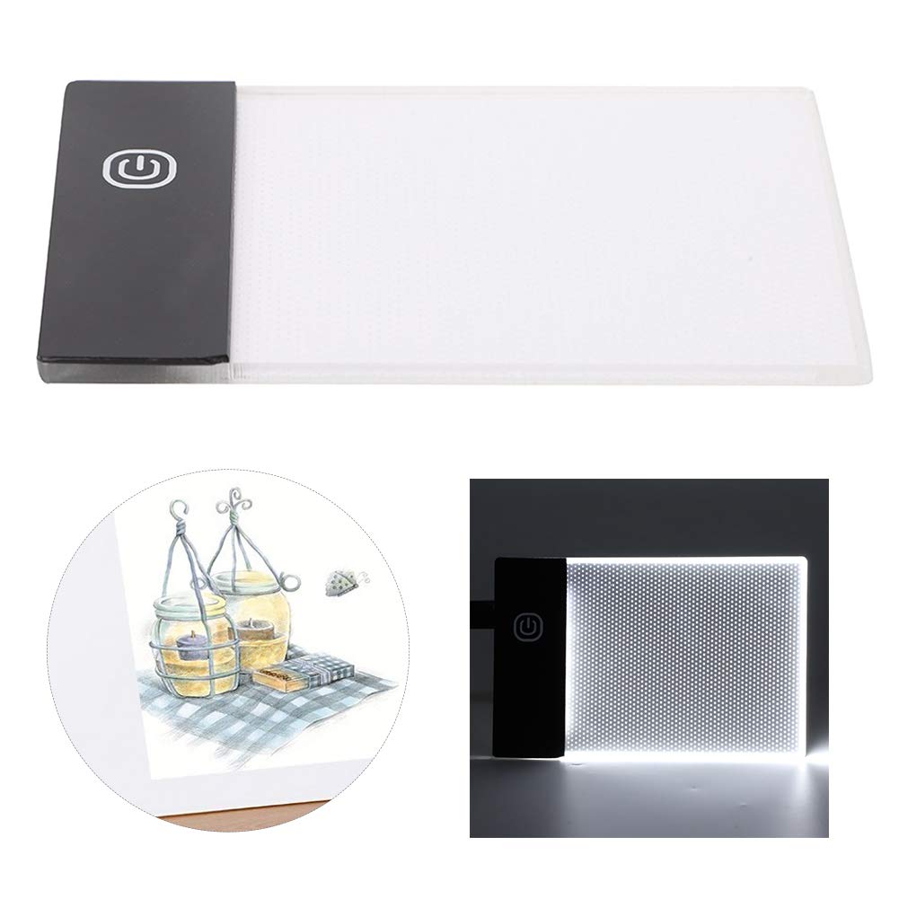 A6 LED Light Box for Drawing & Tracing - Ultra Bright LED Light Pad with Non-Slip Backing, Perfect for Artists, Crafters & Flip Book Animation - Ideal for Sketching, Calligraphy, and DIY Projects