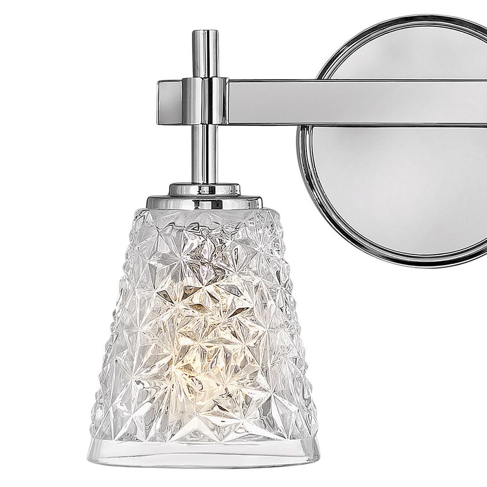 Hinkley Amabelle Collection Two Light Bathroom Vanity Fixture in Chrome - Perfect for Modern Bathroom Lighting and Vanity Mirror Illumination