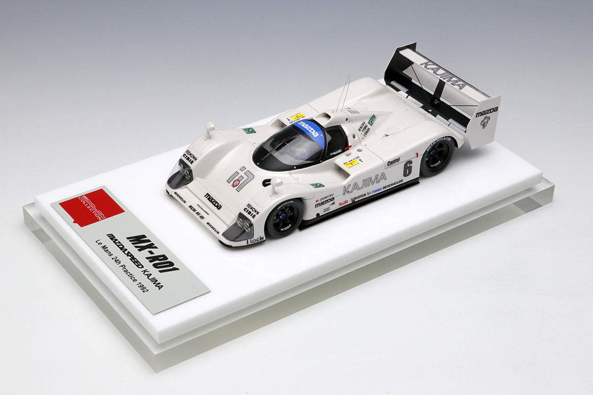 1:43 Scale Mazda MX-R01 KAJIMA Le Mans 24h Practice 1992 No.6 Diecast Model Car - Collectible Racing Vehicle for Display, Gifts & Motorsport Enthusiasts (Perfect for Home/Office Decor, Racing Memorabilia Collections)