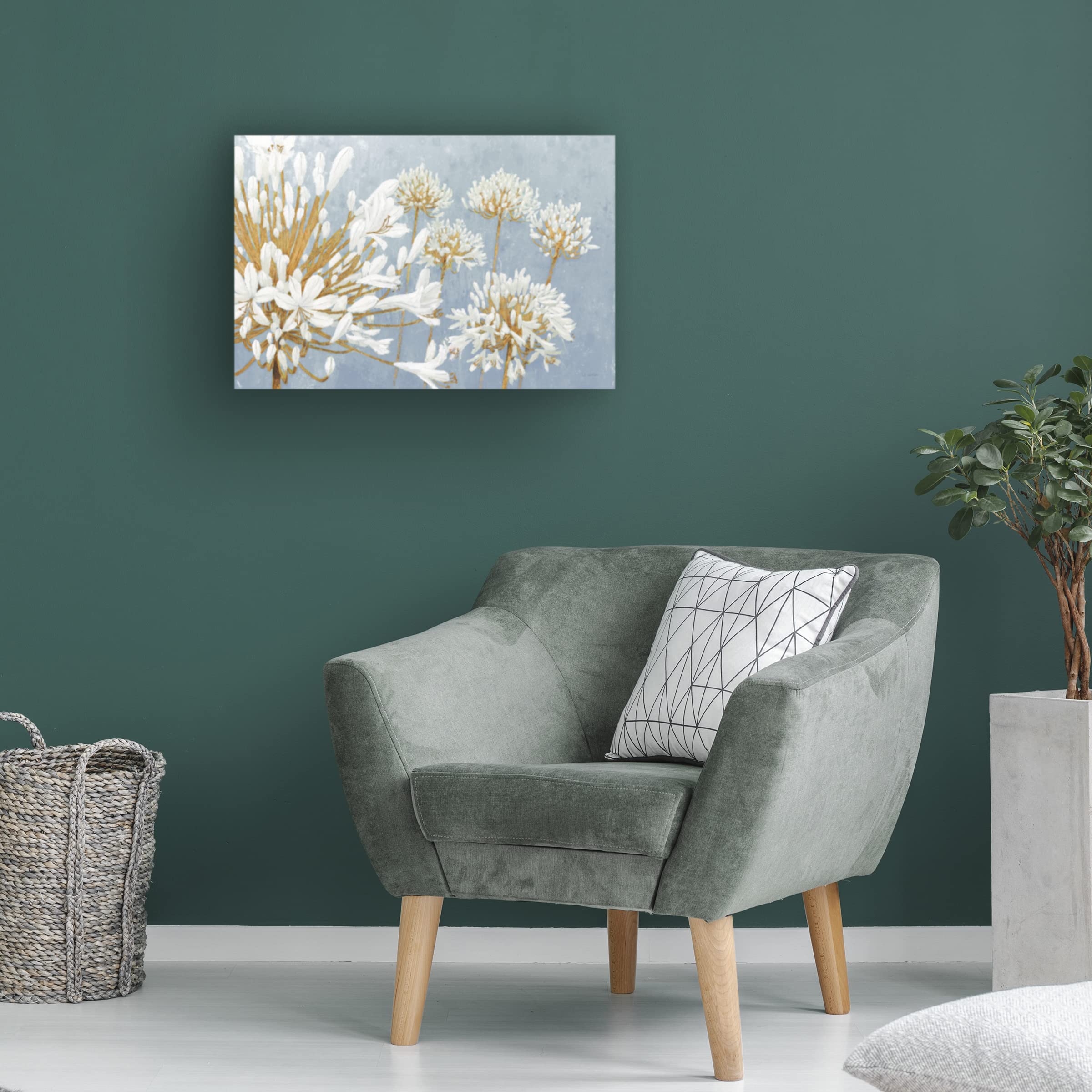 James Wiens 'Golden Spring Blue Gray' Canvas Wall Art - Handmade Landscape Painting for Living Room, Bedroom & Office Decor | Trademark Fine Art Collection