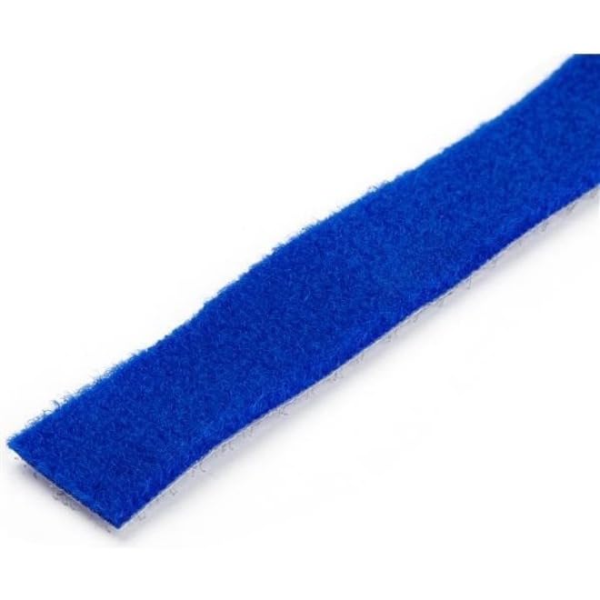 StarTech.com 100ft Hook and Loop Cable Ties Roll - Reusable, Adjustable Fabric Fastener Tape for Wire Management - Bulk Industrial Self-Gripping Straps (HKLP100BL) - Perfect for Home Office, Data Centers & DIY Cable Organization