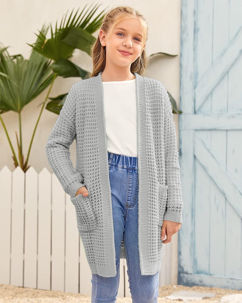 SySea Women's Batwing Long Sleeve Open Front Cardigan - Chunky Knit Sweater Coat with Pockets | Casual Fall & Winter Outerwear for Layering