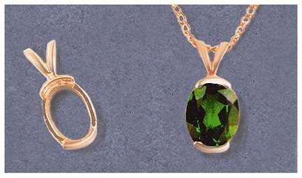 Premium 7x5mm & 10x8mm Oval Plate Pendant Settings - Solid Sterling Silver or 14K Gold - Handcrafted in USA - Perfect for Jewelry Making, Custom Necklaces & Gift Giving