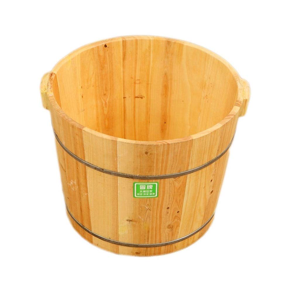 Wooden Foot Bath Massager & Sauna Tub - Natural Wood Foot Spa Bucket for Relaxation, Detox & Pain Relief - Perfect for Home Spa, Aromatherapy & Self-Care Rituals