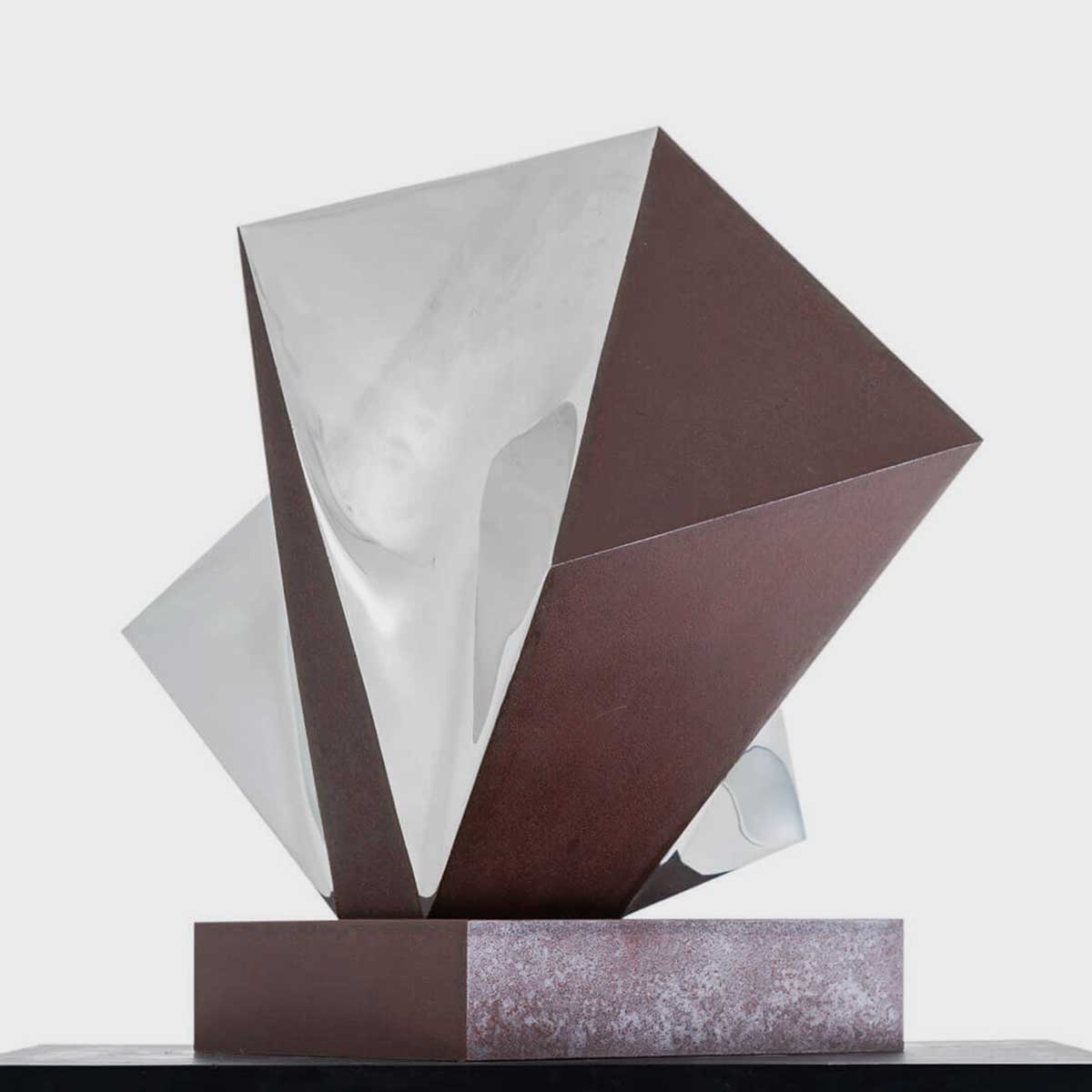 Symmetry Corten Steel Sculpture - Modern Outdoor Garden Art for Patio, Yard, and Landscape Decor