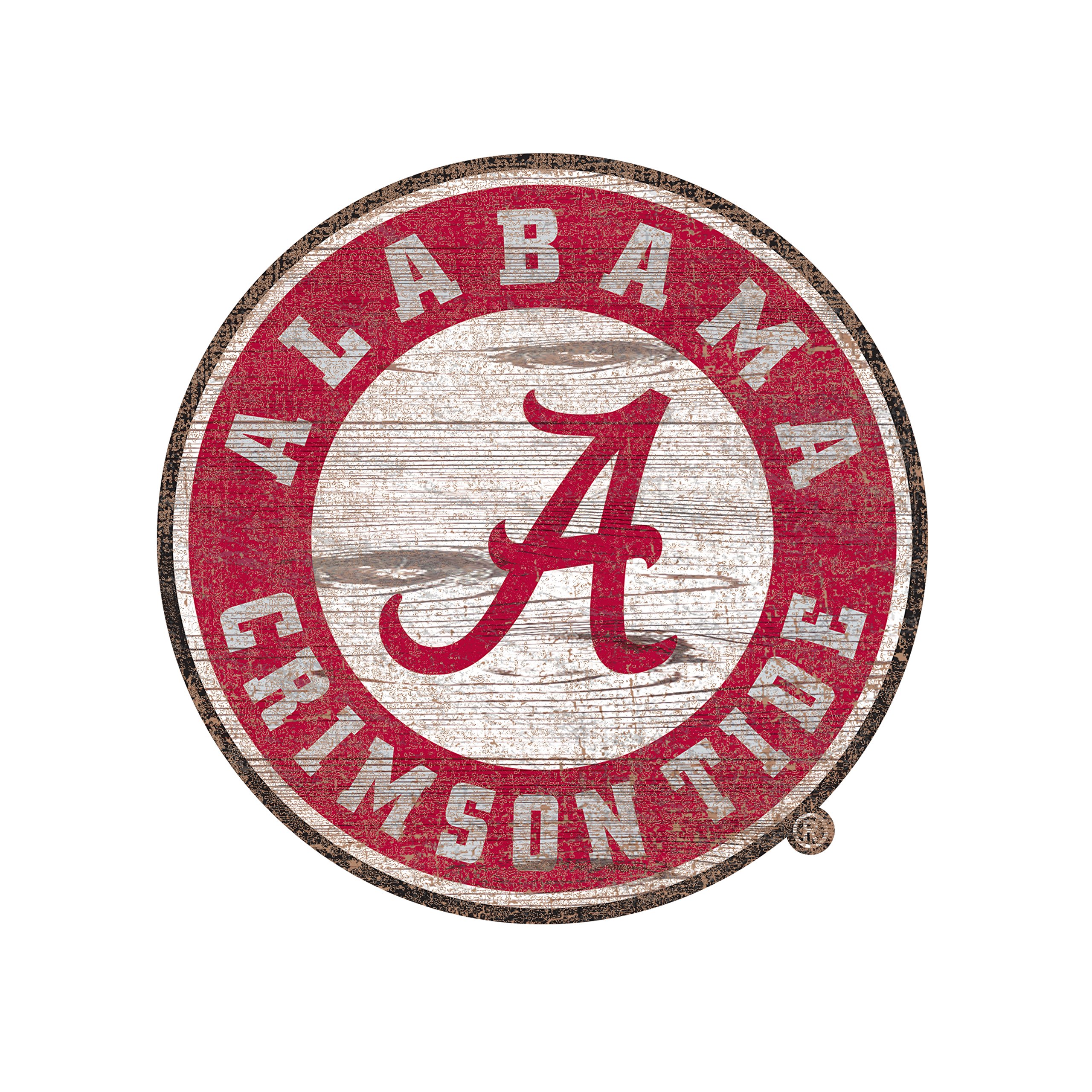 Alabama Crimson Tide Distressed Logo Cutout Sign 24x23
