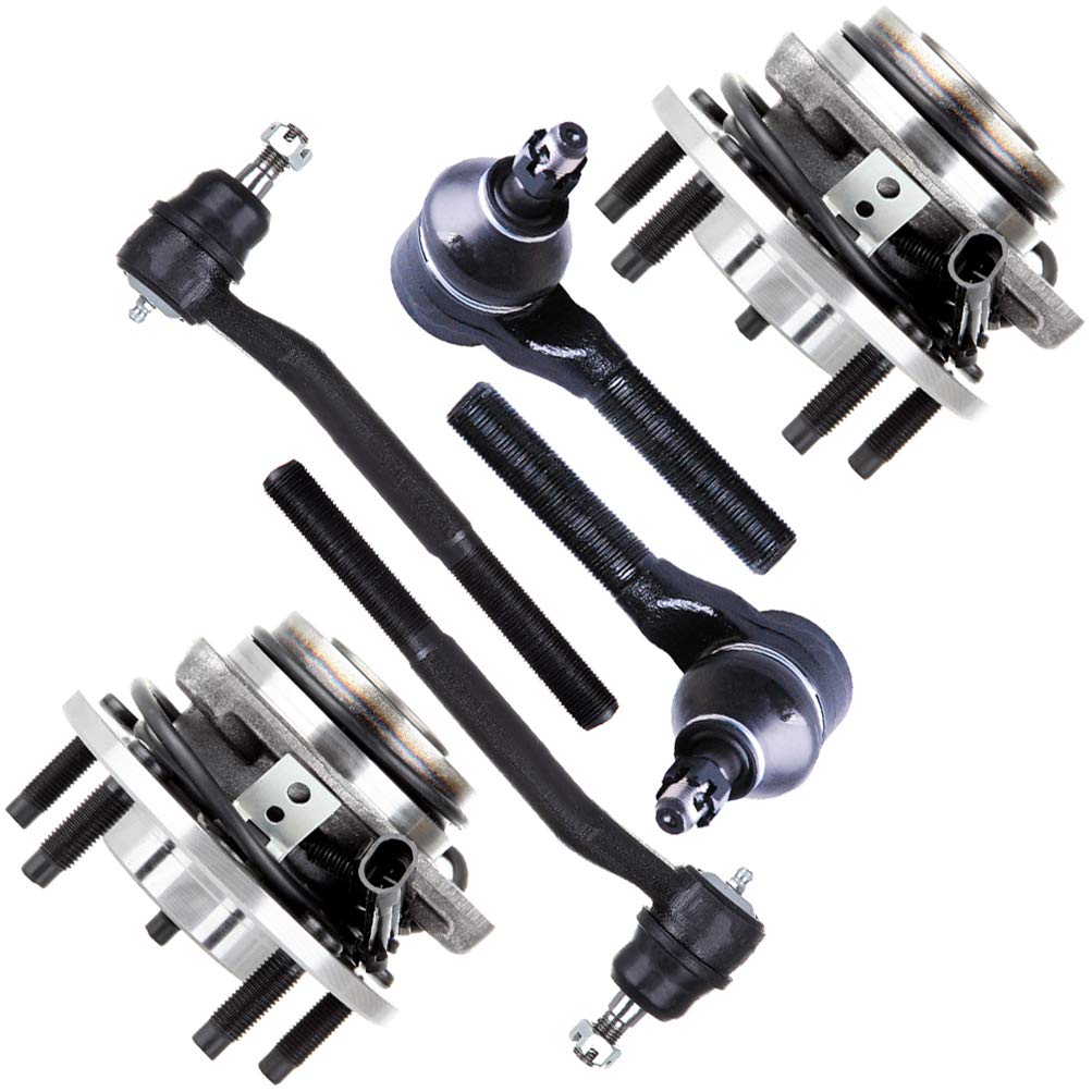 High-Quality Front & Rear Tie Rod End Wheel Hub Bearing Suspension Kit - Compatible with 1998-2005 Chevrolet Blazer, 1997-2004 Chevrolet S10, 1998-2000 GMC Jimmy, 1998-2001 Isuzu Hombre, 1998-2000 Oldsmobile Bravada (6-Piece Set) - Perfect for Smooth Ride & Off-Road Adventures