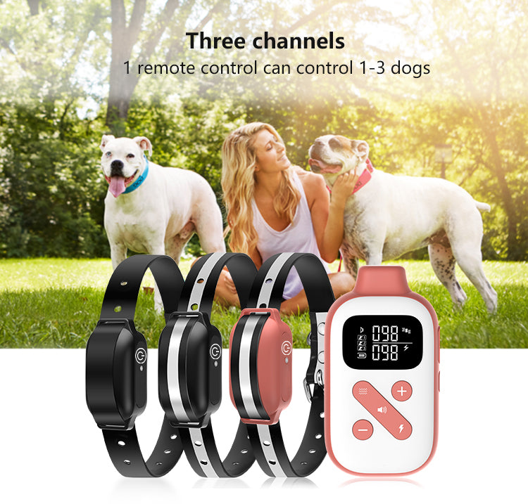 PD 523 Remote Dog Training Collar with Shock - Waterproof & Rechargeable E-Collar for Small Medium Large Dogs - 1000ft Range for Obedience, Bark Control & Behavior Training (Ideal for Hunting, Hiking & Outdoor Adventures)