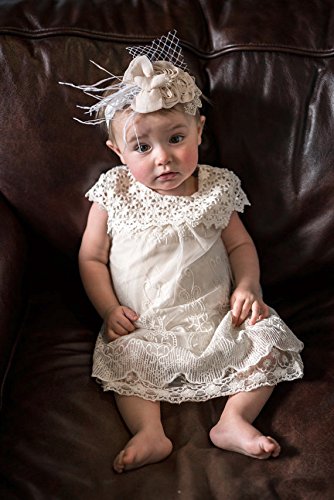 Topmaker Baby Baptism Dress - Elegant Crochet Lace Christening Gown for Newborns & Infants | Perfect for Church Ceremonies, Baptisms & Special Occasions