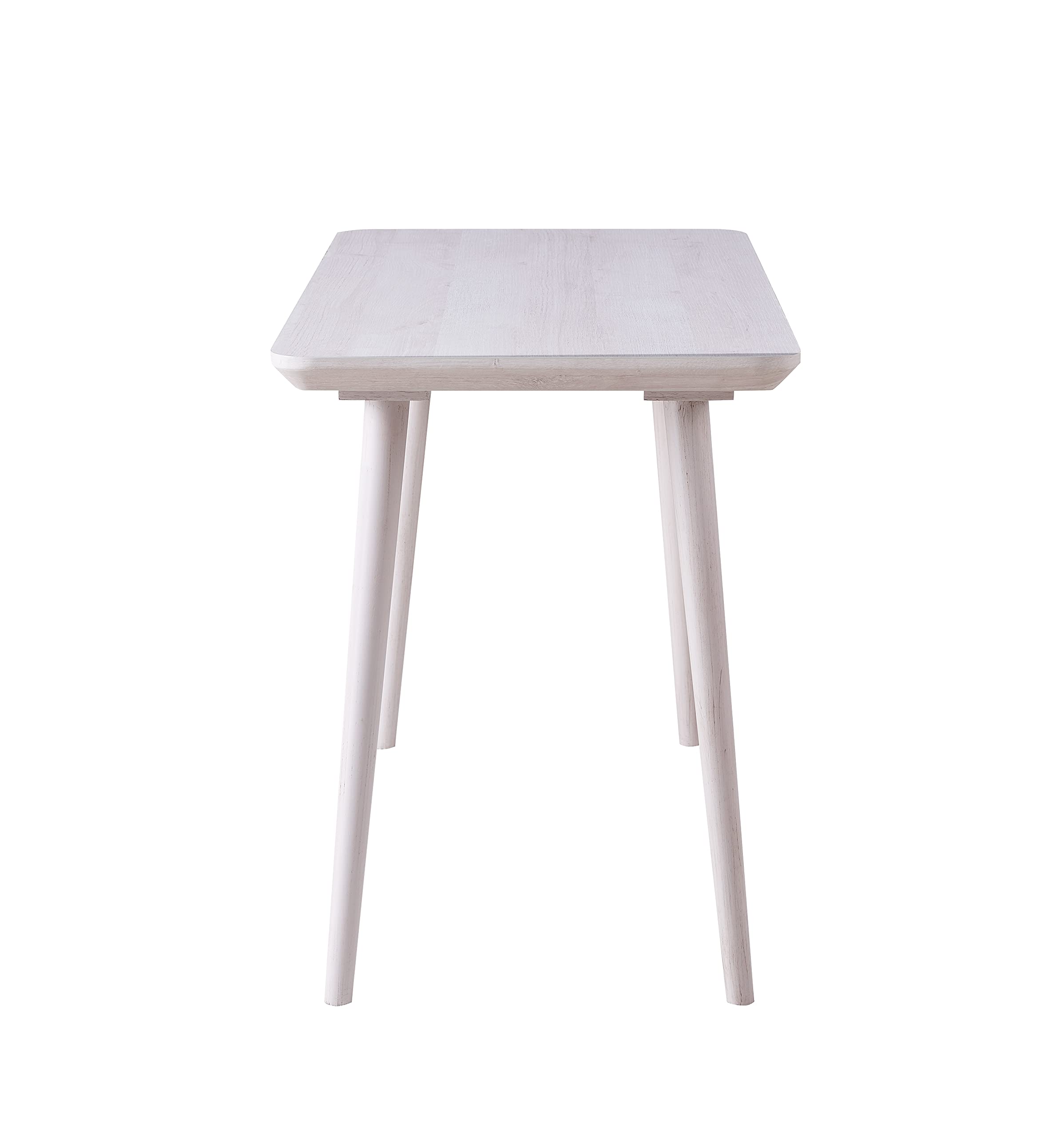 47 Inch Small Computer Desk for Home Office - Compact Writing Desk for Small Spaces, Sturdy Laptop Study Table with Modern Simple Design (White) | Perfect for Apartments, Dorms & Workspaces