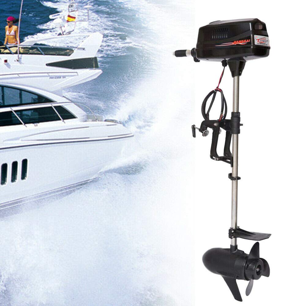 24V 800W Brushless Electric Outboard Motor with 90° Rotatable Bracket - Quiet Boat Engine for Fishing, Kayaking & Small Watercraft