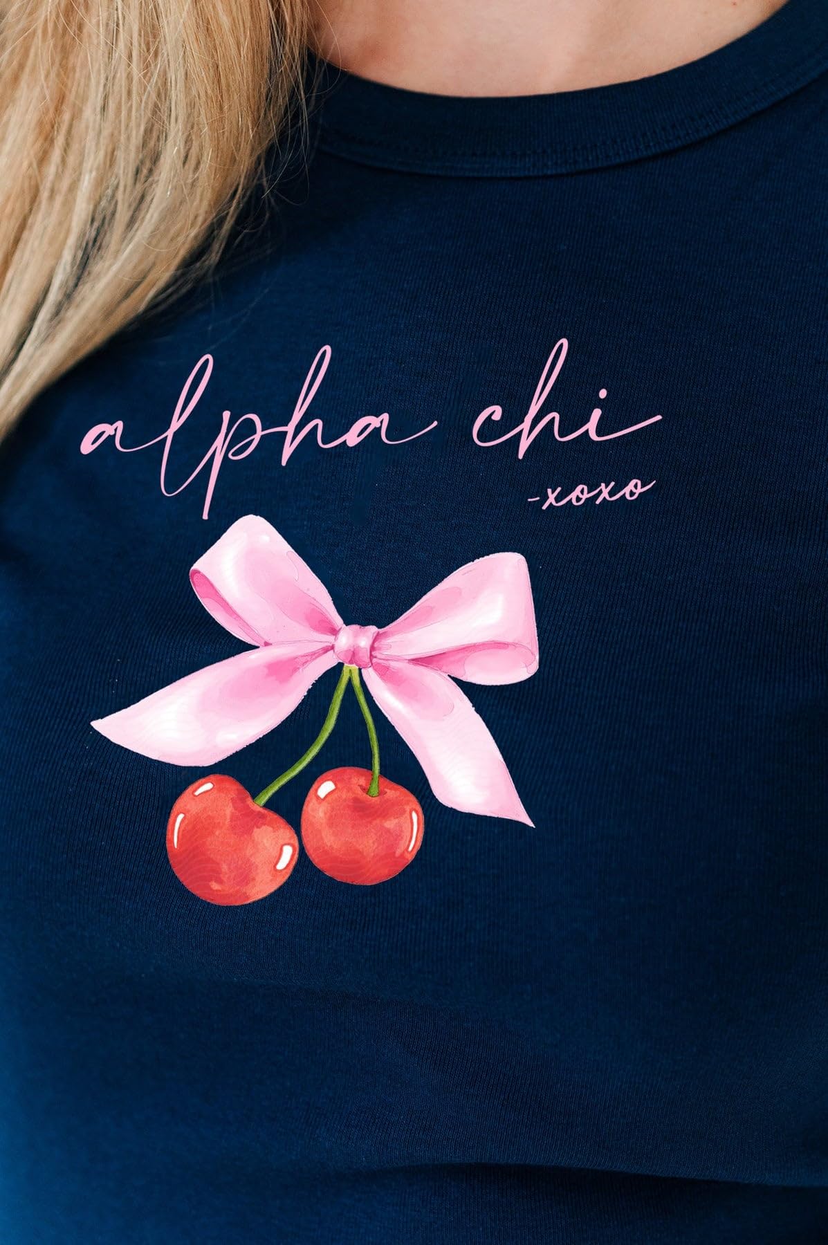 Cherry XOXO Baby Doll Tee - Ribbed Fit for Casual Outings