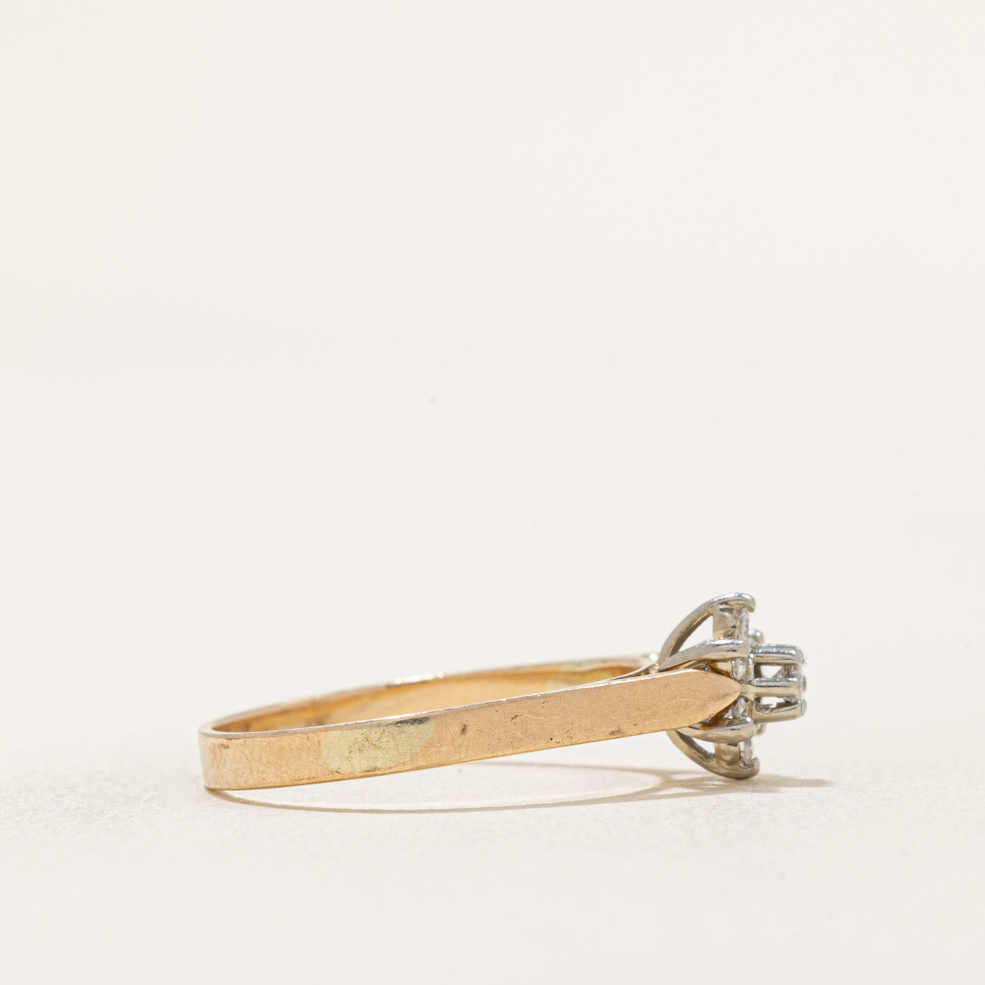 0.14ctw Diamond Petal Ring - Size 6.25 | Elegant Floral Engagement Ring for Women | Perfect for Weddings, Anniversaries & Special Occasions