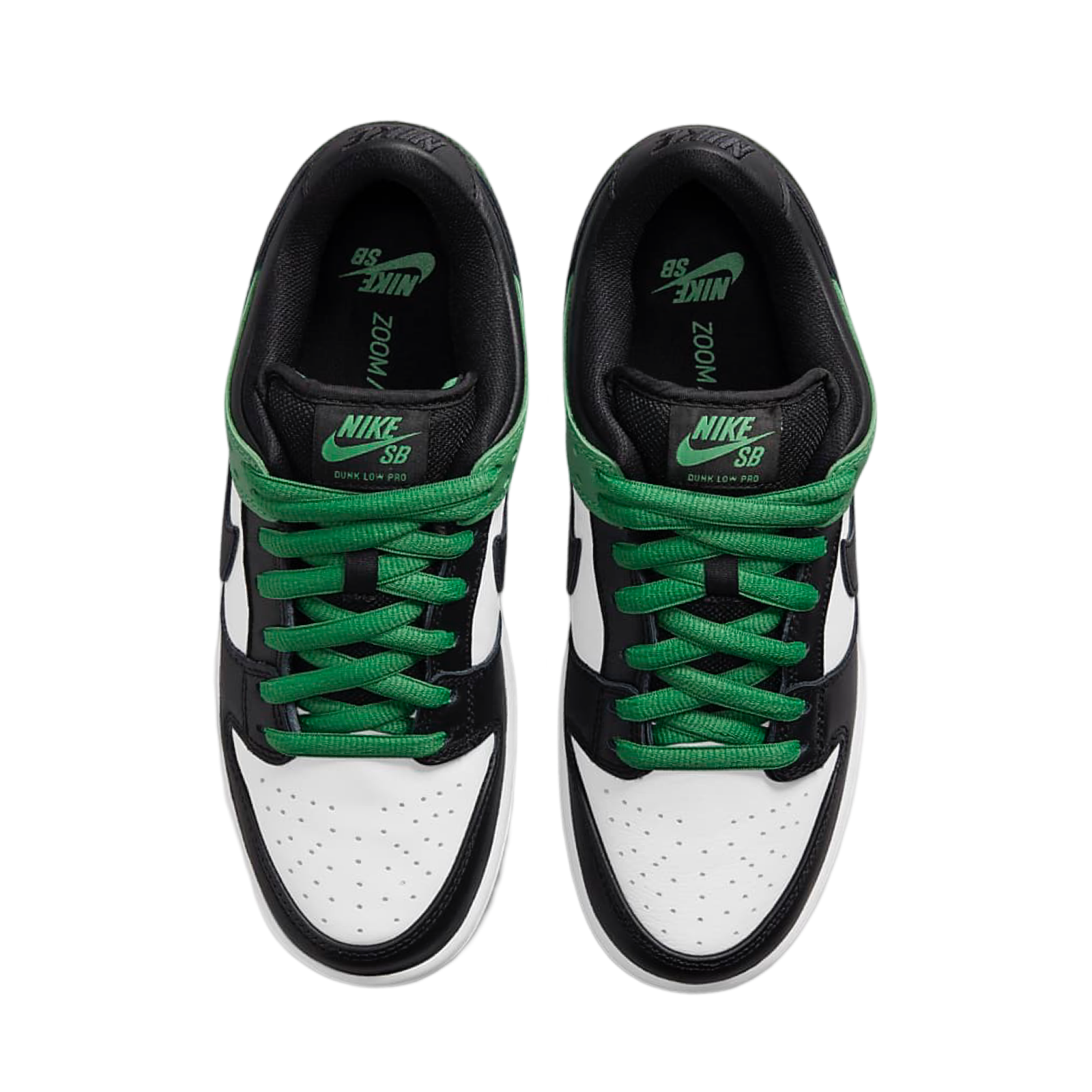 Nike SB Dunk Low Pro Skate Shoes - Classic Green, Black & White Colorway | Men's & Women's Casual Sneakers for Skateboarding, Streetwear & Everyday Wear