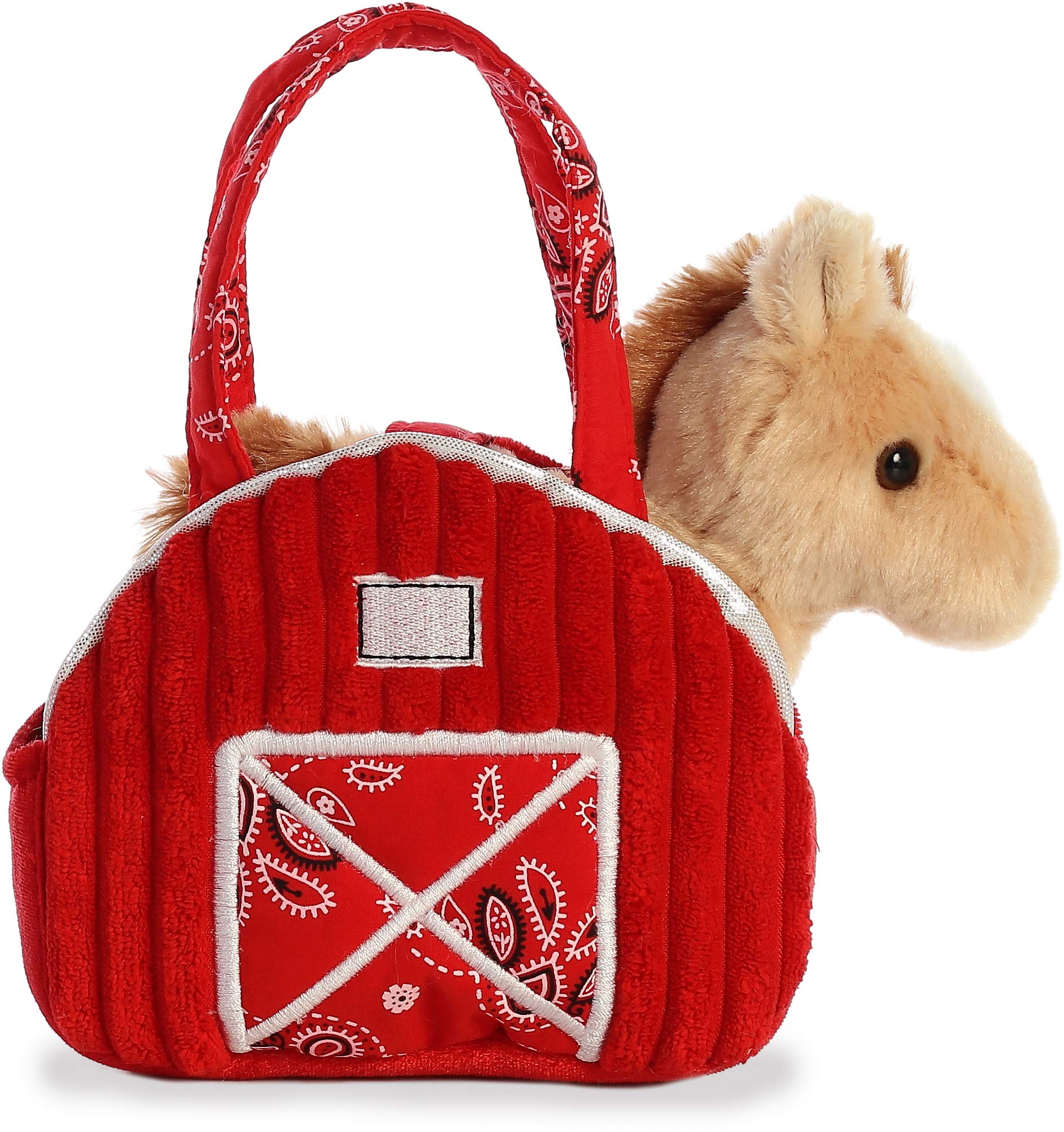 Aurora® Fashionable Fancy Pals™ Red Barn Horse Plush Toy - 7 Inch Soft Stuffed Animal for Kids, Cute Collectible Gift for Girls & Boys - Perfect for Bedtime, Travel & Playtime