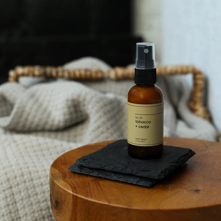 Premium No. 03 Tobacco & Cedar Room Spray - Long Lasting Air Freshener for Home, Office & Car | Aromatherapy & Relaxation