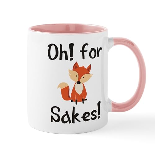 White/Pink Inside - OH! FOR FOX SAKES! Mugs