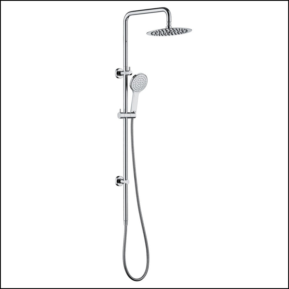 FIENZA Kaya Chrome Twin Shower Head - High Pressure 2-in-1 Bathroom Shower System with Adjustable Spray Settings for Luxurious Spa-Like Experience at Home