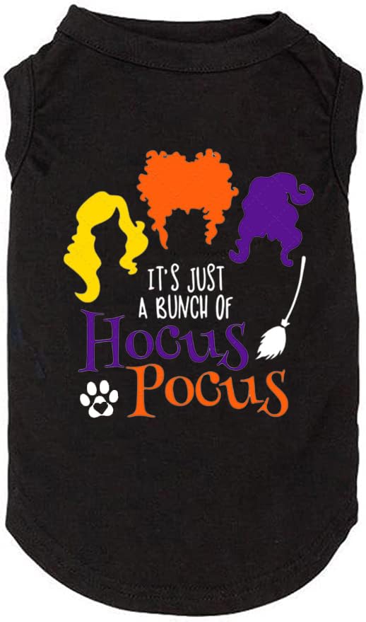 Halloween Dog Costume - Funny Pumpkin & Ghost Bone Print T-Shirt for Small Medium Large Dogs | Cute Puppy Fall Gift (Black, Size 4) | Perfect for Halloween Parties & Pet Photo Shoots