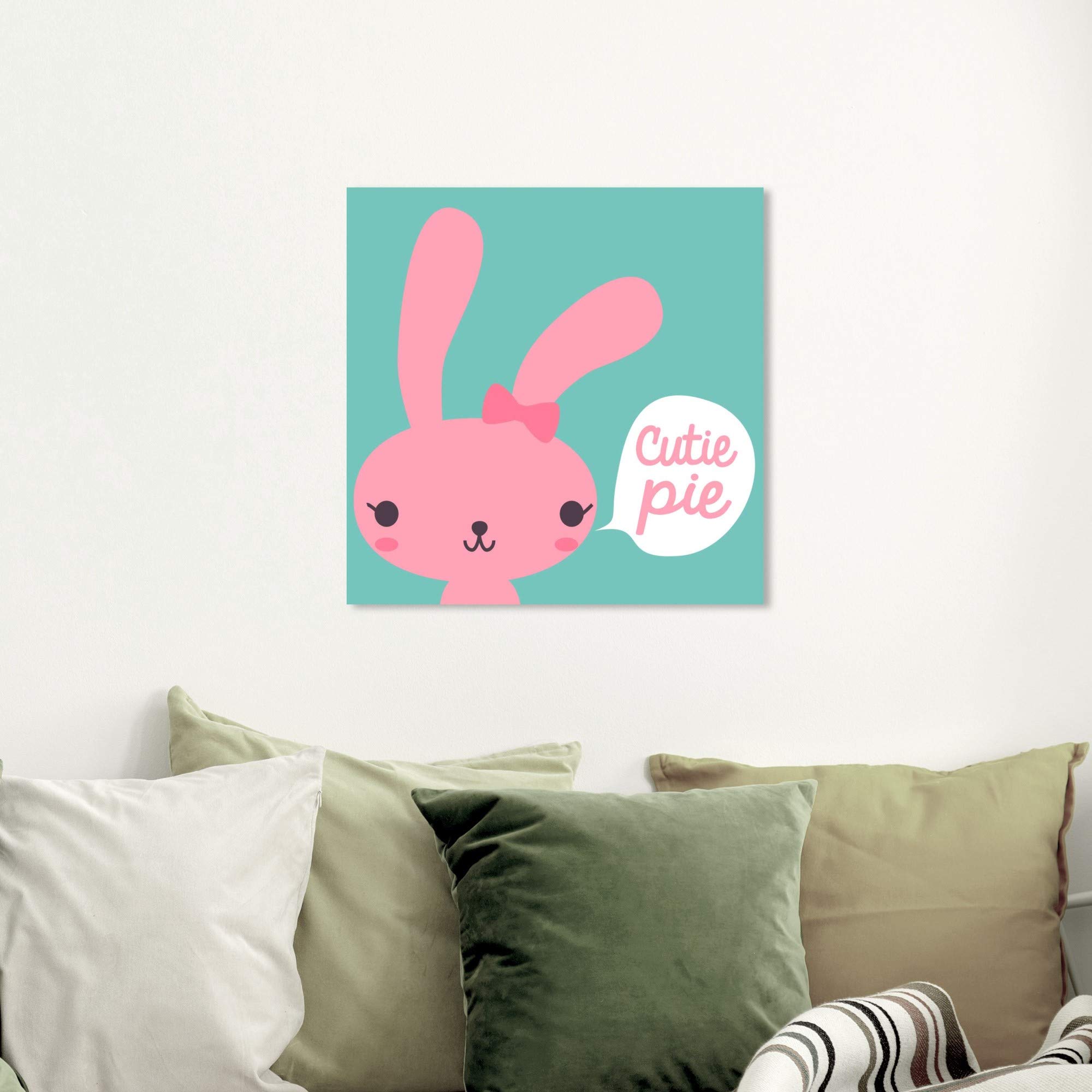 Wynwood Studio Animals Wall Art Canvas Prints - 'Cutie Pie' Pink and Green Home Décor, 20