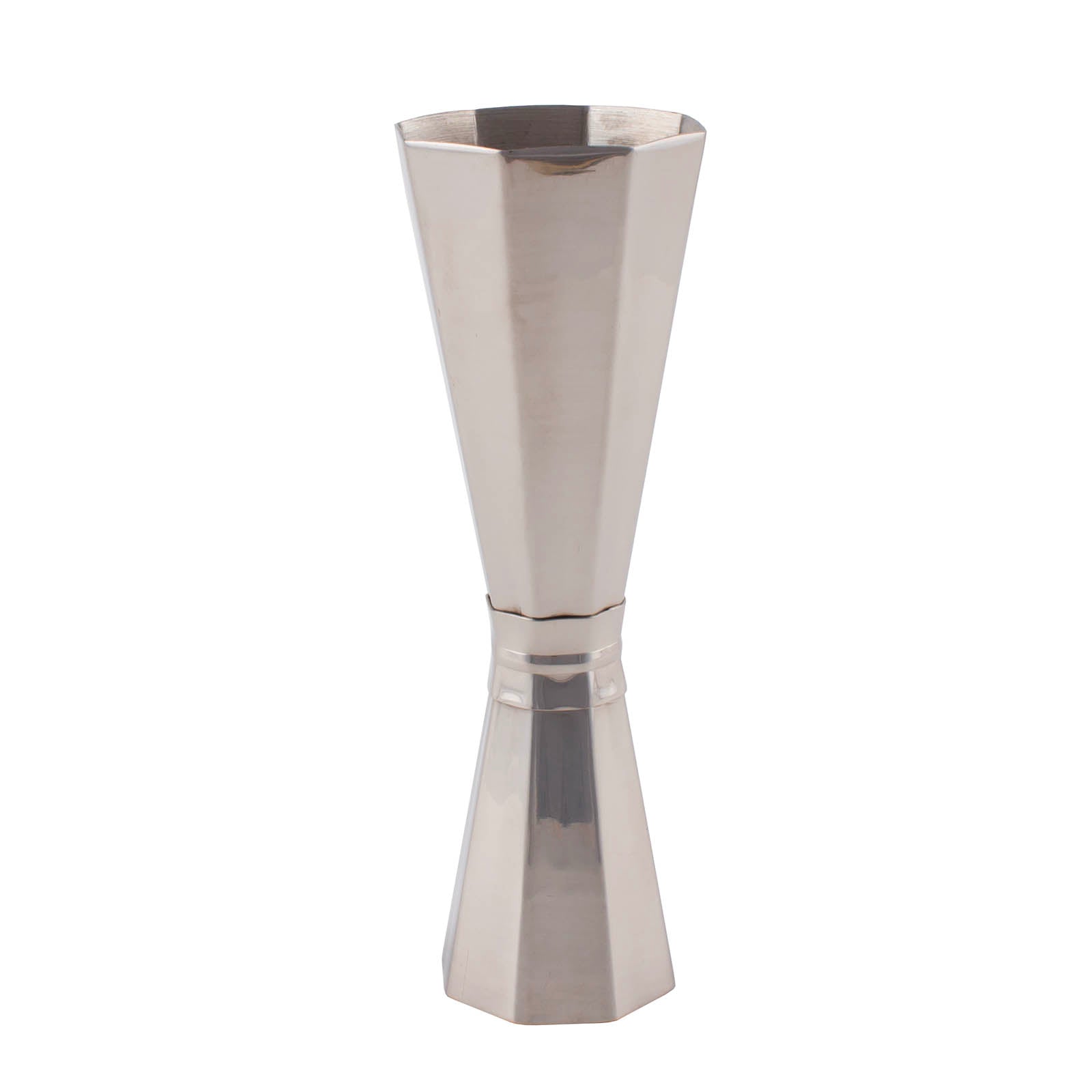 BarConic® Octagon Shaped Cocktail Jigger - 30ml & 60ml Dual Measuring Cup - Premium Stainless Steel Bar Tool for Mixing Drinks - Perfect for Home Bars, Cocktail Parties & Professional Bartenders