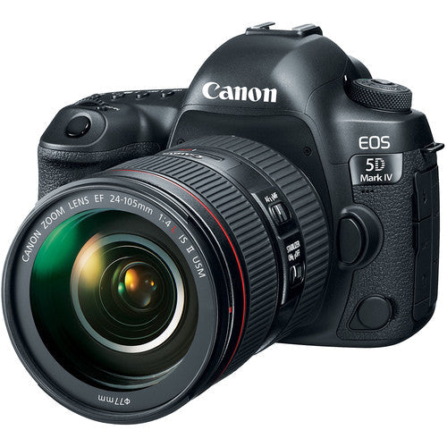 Canon EOS 5D Mark IV 30.4MP Full Frame DSLR Camera with EF 24-105mm f/4L IS II USM Lens - Professional Photography, Wedding, Travel & Landscape Shooting