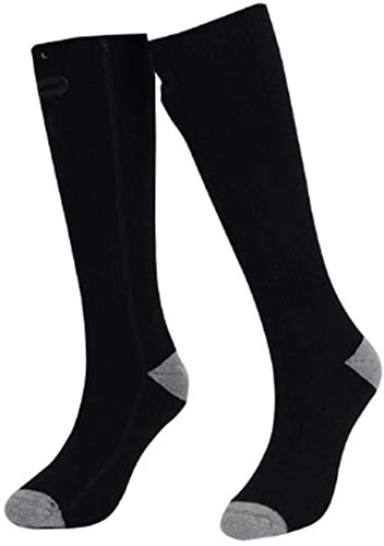 MOSHUO Rechargeable Electric Heating Socks for Men & Women - Adjustable Temperature Warm Socks for Winter Outdoor Activities, Hiking, Skiing & Cold Weather (Color: Black)