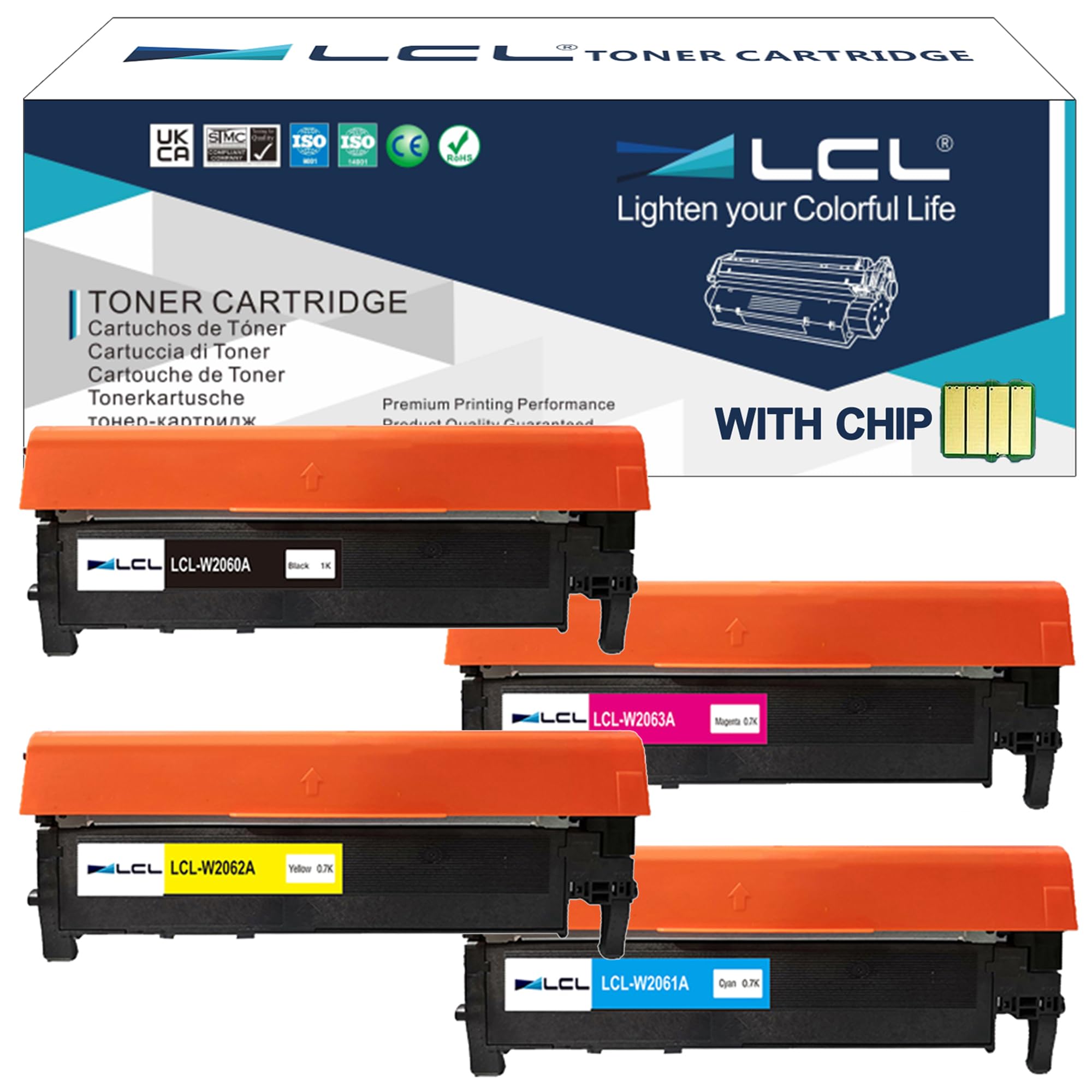 4-Pack 116A Toner Cartridge Replacement for HP W2060A W2061A W2062A W2063A - Compatible with HP Color Laser 150A 150nw MFP 178nw 178nwg 179fnw 179fwg Printers (Black, Cyan, Magenta, Yellow) - High-Quality Printing for Home Office & Small Business Documents