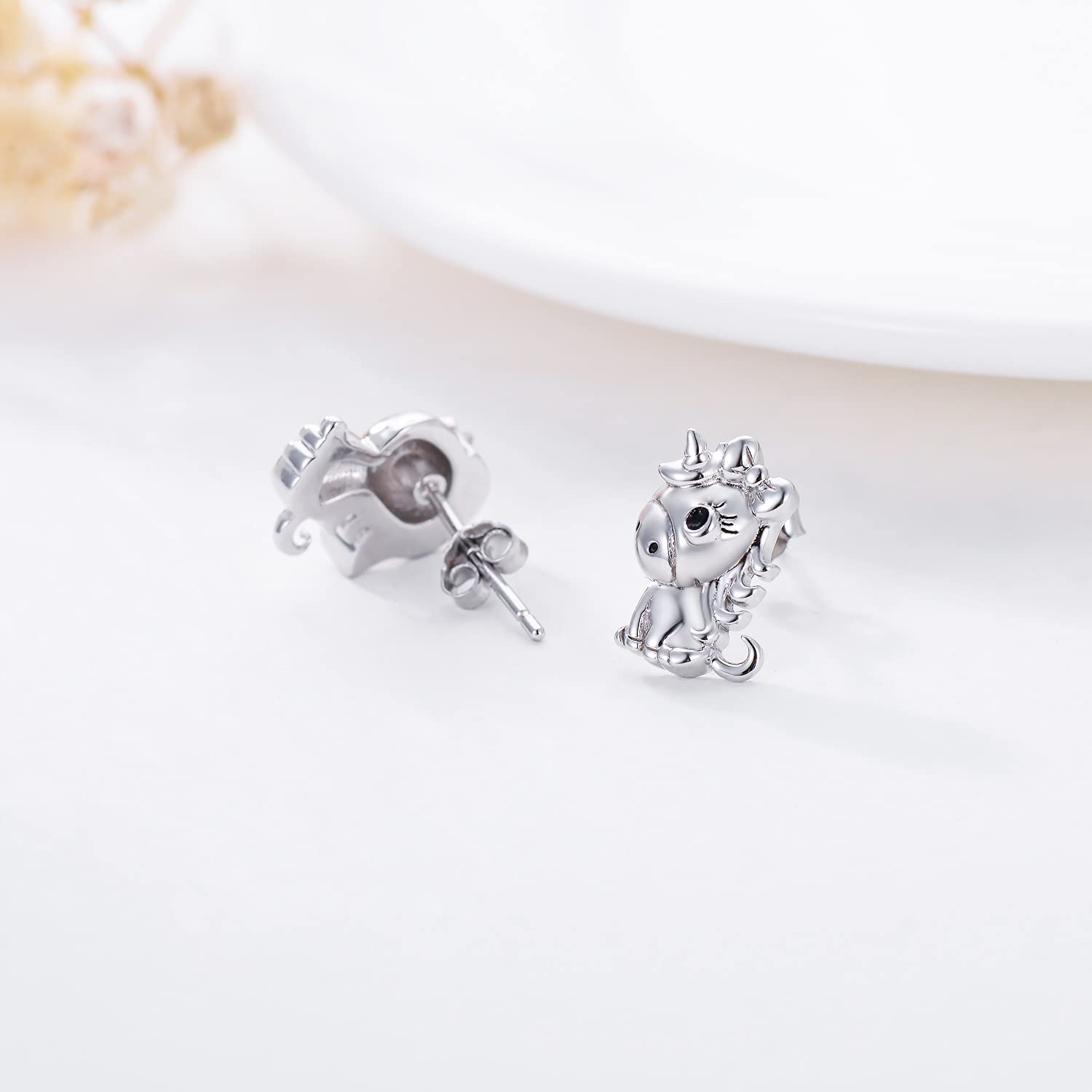ROMANTICWORK Sterling Silver Animal Earrings - Cute Stud Earrings for Women & Girls | Perfect Birthday Gift for Daughter, Best Friend | Ideal for Casual Wear, Date Nights & Special Occasions