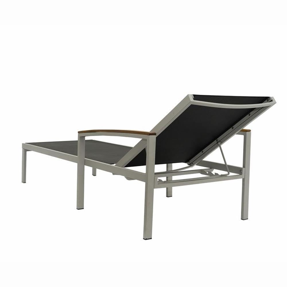 Braylee Reclining Chaise Lounge - Modern Black Accent Chair for Living Room, Bedroom & Patio - Comfortable Reading Napping Chair with Adjustable Backrest - Perfect for Relaxation, Home Decor & Small Spaces