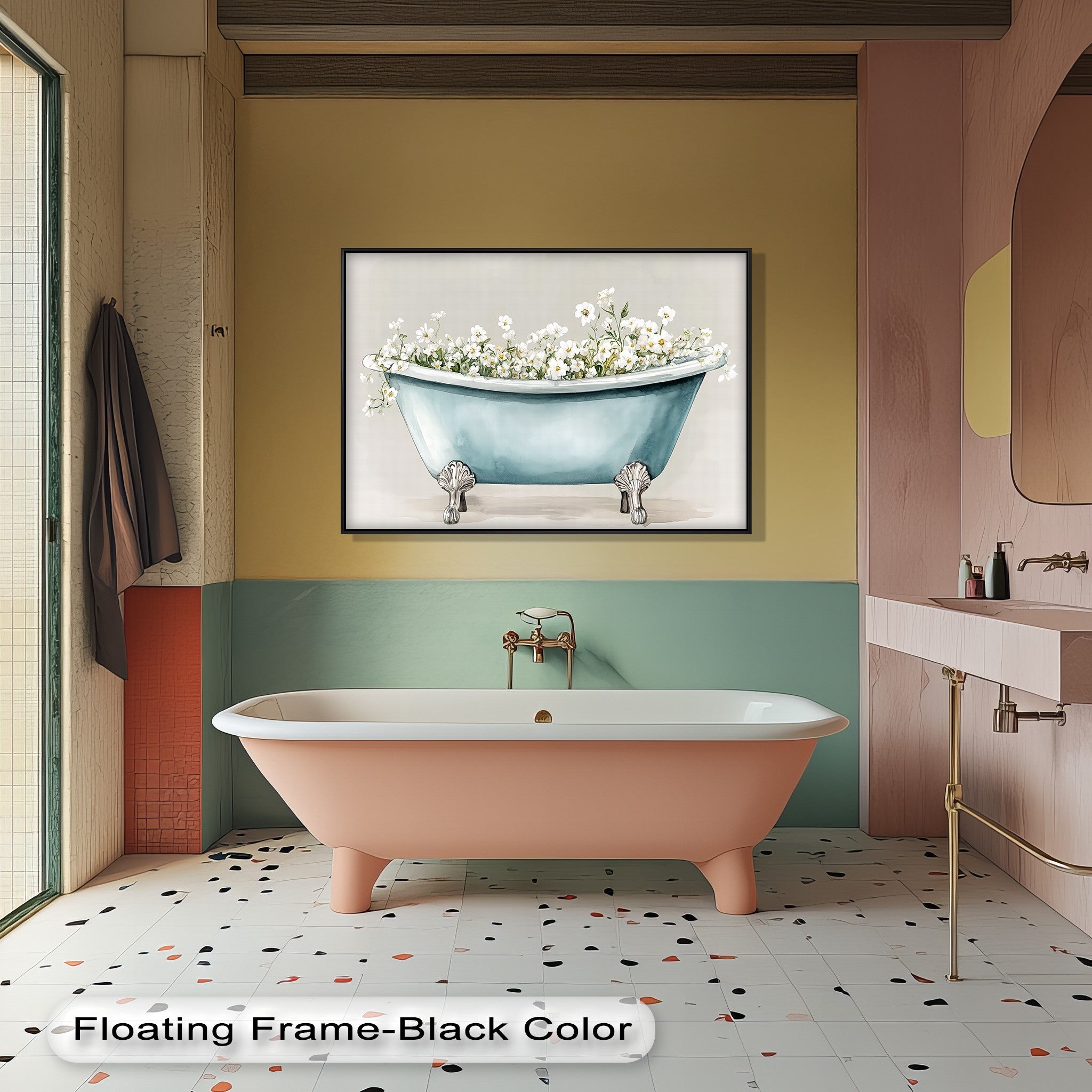 Blooming Bath - Soft Baby Bath Tub with White Flower Design, Gentle & Safe for Newborns | Perfect for Infant Bath Time, Nursery Decor & Baby Shower Gifts