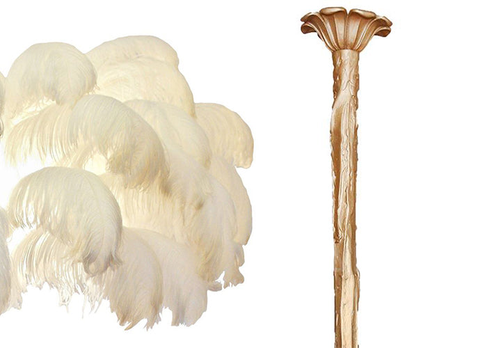 Luxury Ostrich Feather Chandelier - Elegant Crystal Ceiling Light Fixture for Dining Room, Bedroom, Wedding Decor & Home Interior Design