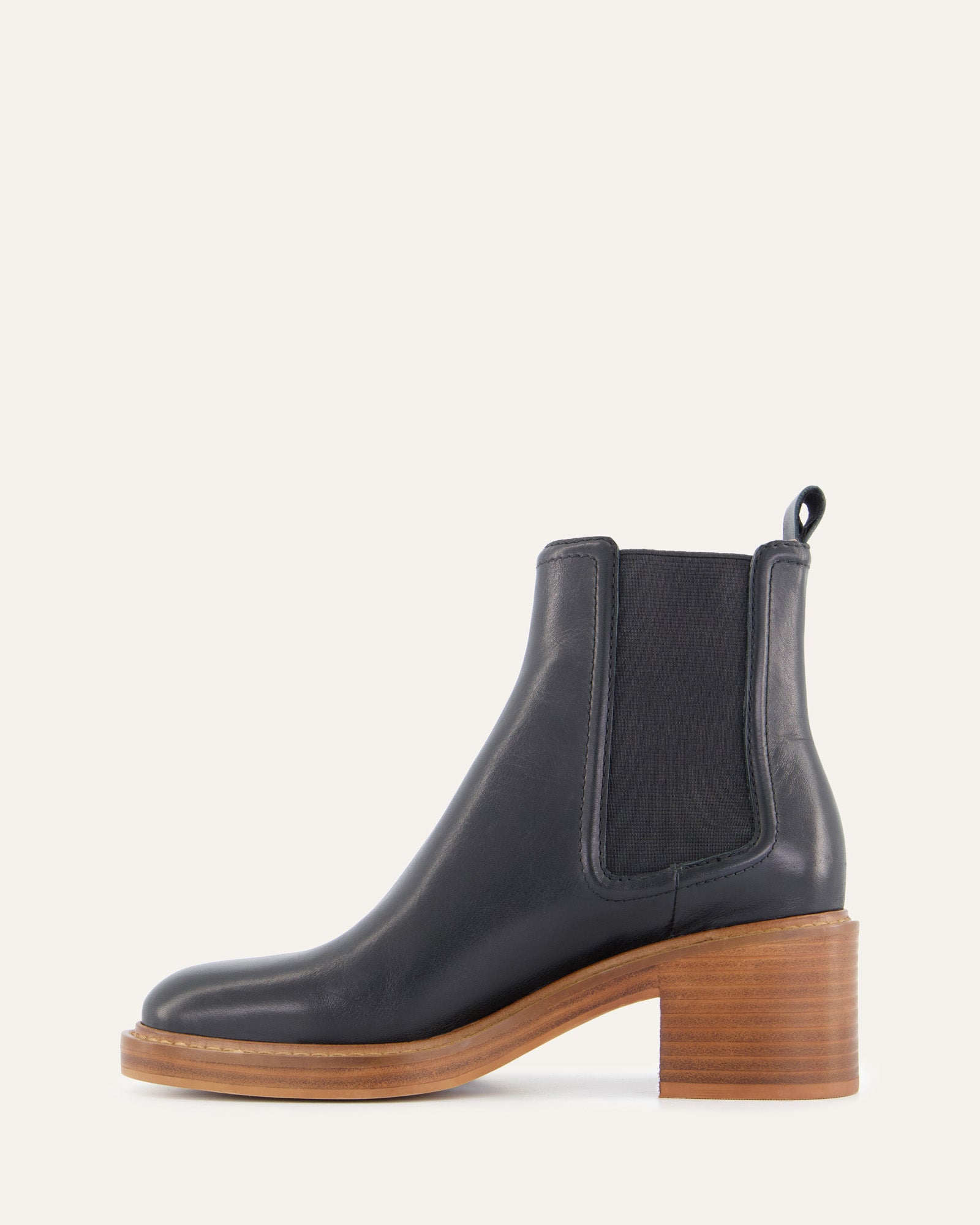 RYE Mid Ankle Boots for Women - Black Leather Boots with Comfortable Cushioning - Perfect for Casual Wear, Office & Outdoor Activities