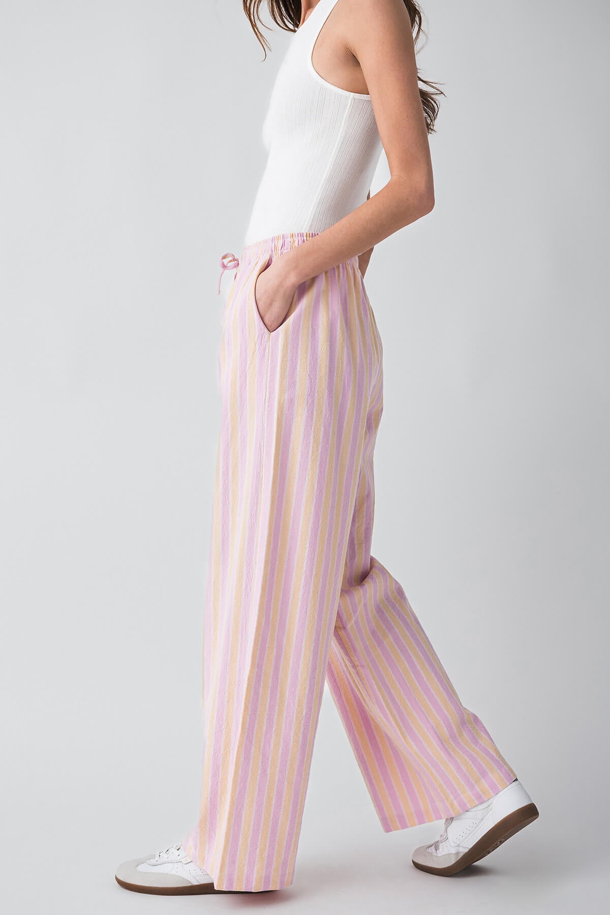 RD Style Merry Pull On Drawstring Pants - Comfortable Elastic Waist Casual Trousers for Women | Perfect for Yoga, Lounge & Everyday Wear