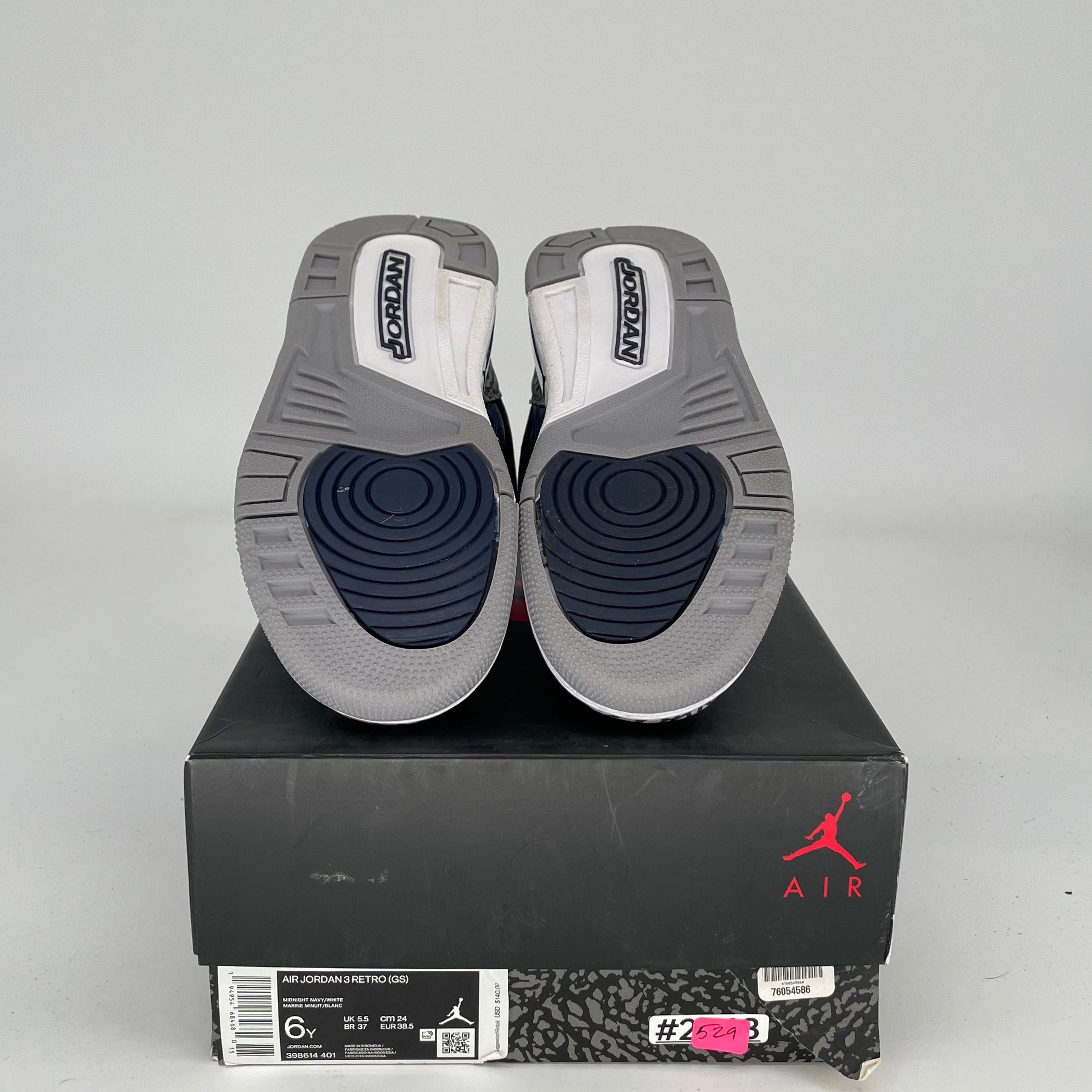 Air Jordan 3 Retro Georgetown Sneakers - Size 6Y (398614-401) - Men's Basketball Shoes for Court & Casual Wear