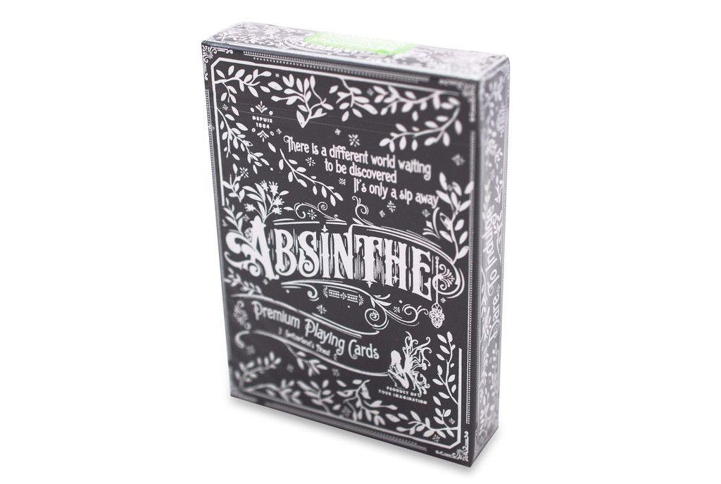 Premium Absinthe V2 Playing Cards - 52 Poker Deck with Unique Green Design for Magic Tricks, Cardistry & Casino Night - Perfect for Professional Magicians, Card Gamers & Collectors