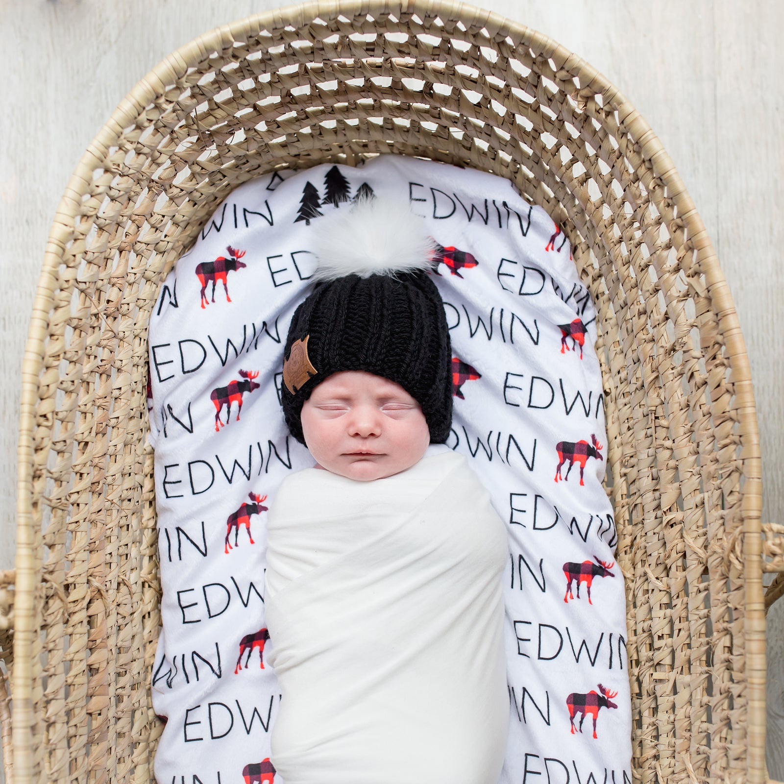 Personalized Name Blanket - Custom Baby Blanket with Original Designs for Nursery, Gift, and Photo Shoots