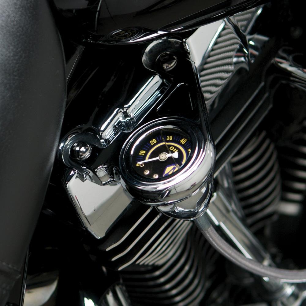 1999 Harley Davidson FLHR Road King Oil Pressure Gauge Kit - Black Radius by Arlen Ness | High-Performance Motorcycle Oil Pressure Monitoring | Perfect for Cruiser Maintenance & Custom Bike Upgrades