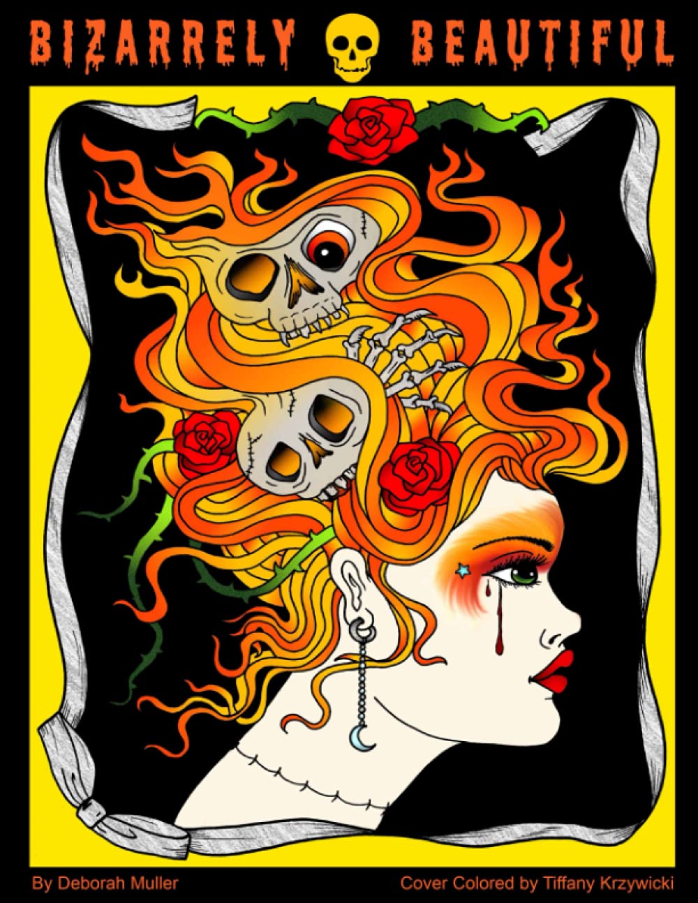 Bizarrely Beautiful Adult Coloring Book by Deborah Muller - 30 Pages of Creepy & Relaxing Art for Stress Relief | Perfect for Artists, Anxiety Relief & Creative Therapy