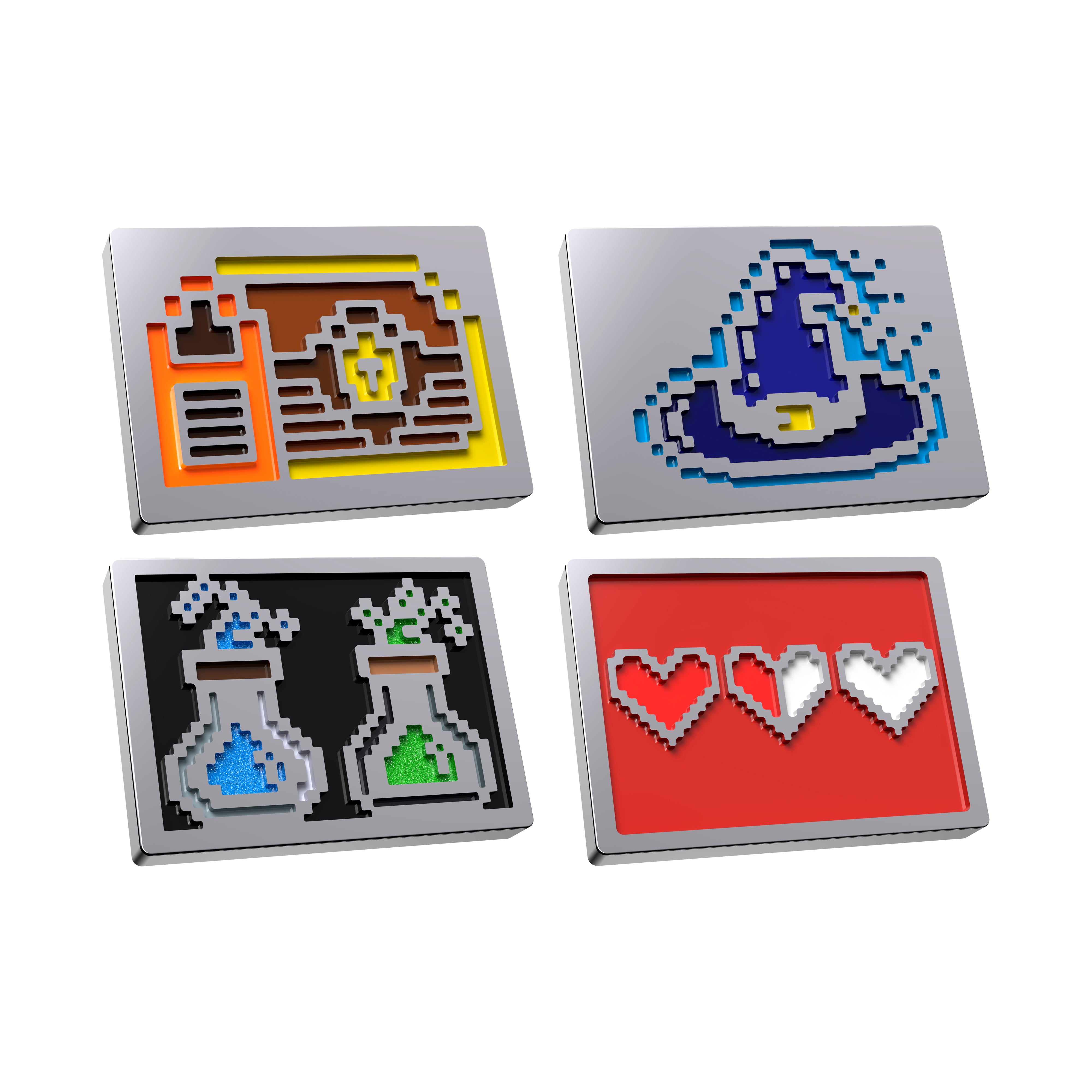 HyperX 8 Bit Series Magnetic Badge - Retro Gaming Collectible for Keychains, Bags & Laptops - Perfect for Gamers & Tech Enthusiasts